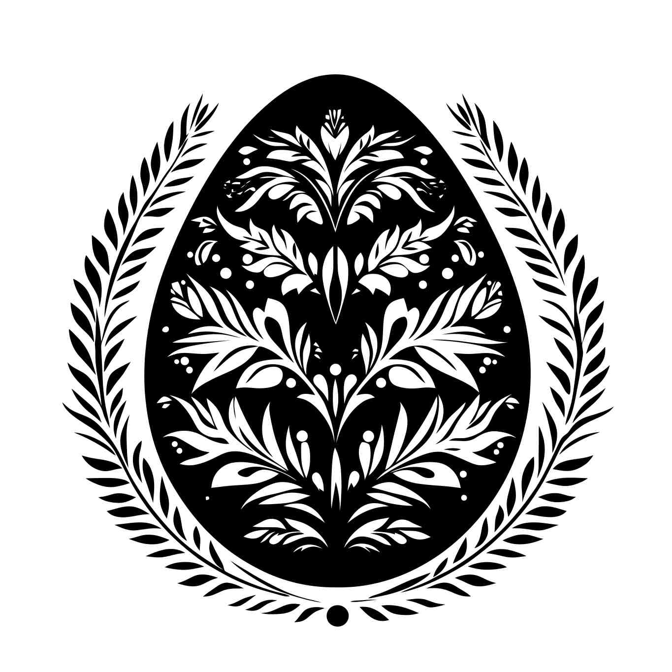 Elegant Floral Easter Egg Design