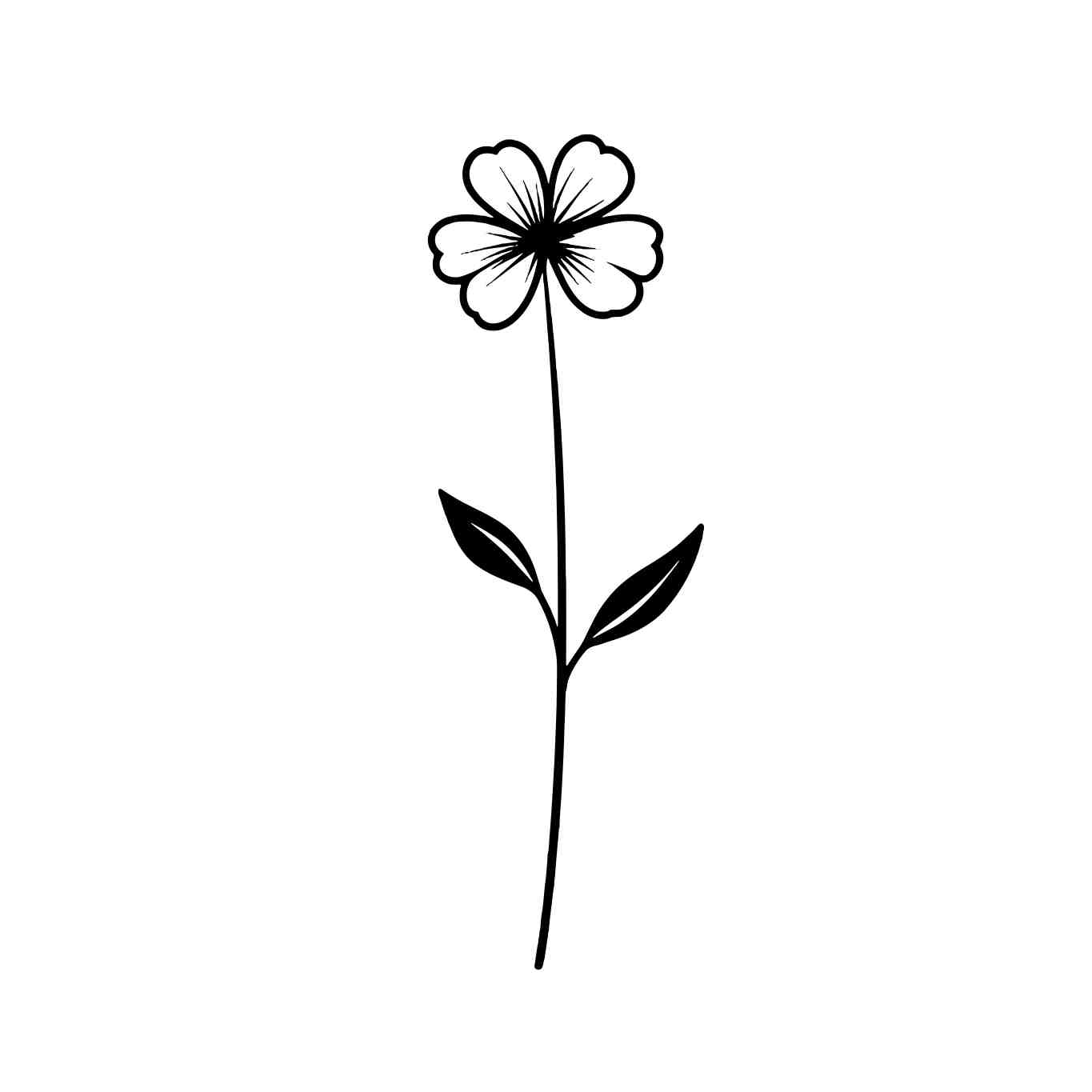 Elegant Minimalist Flower Illustration