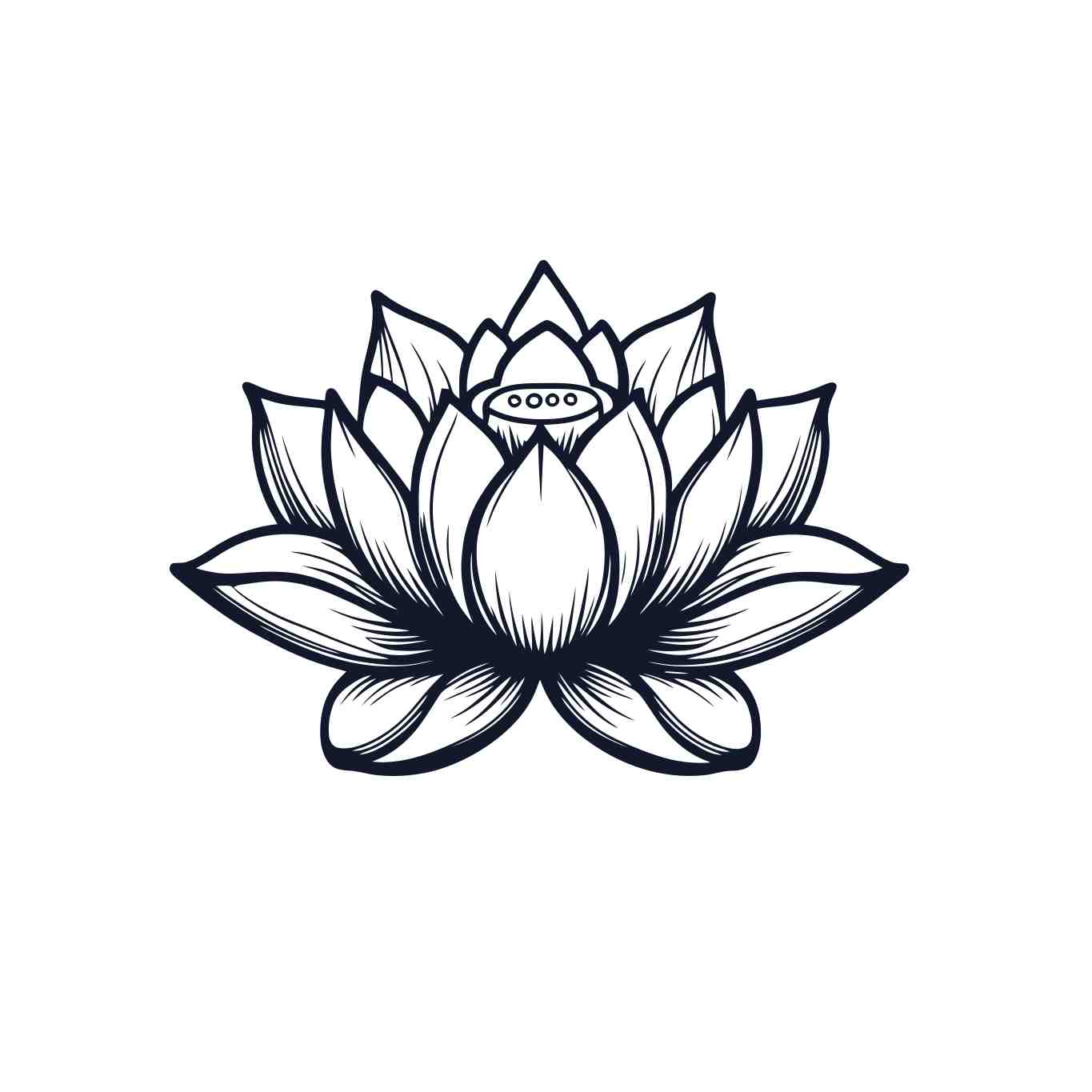 Elegant Lotus Blossom Illustration