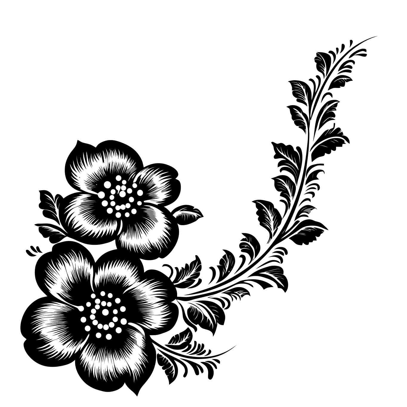 Elegant Floral Tattoo Design