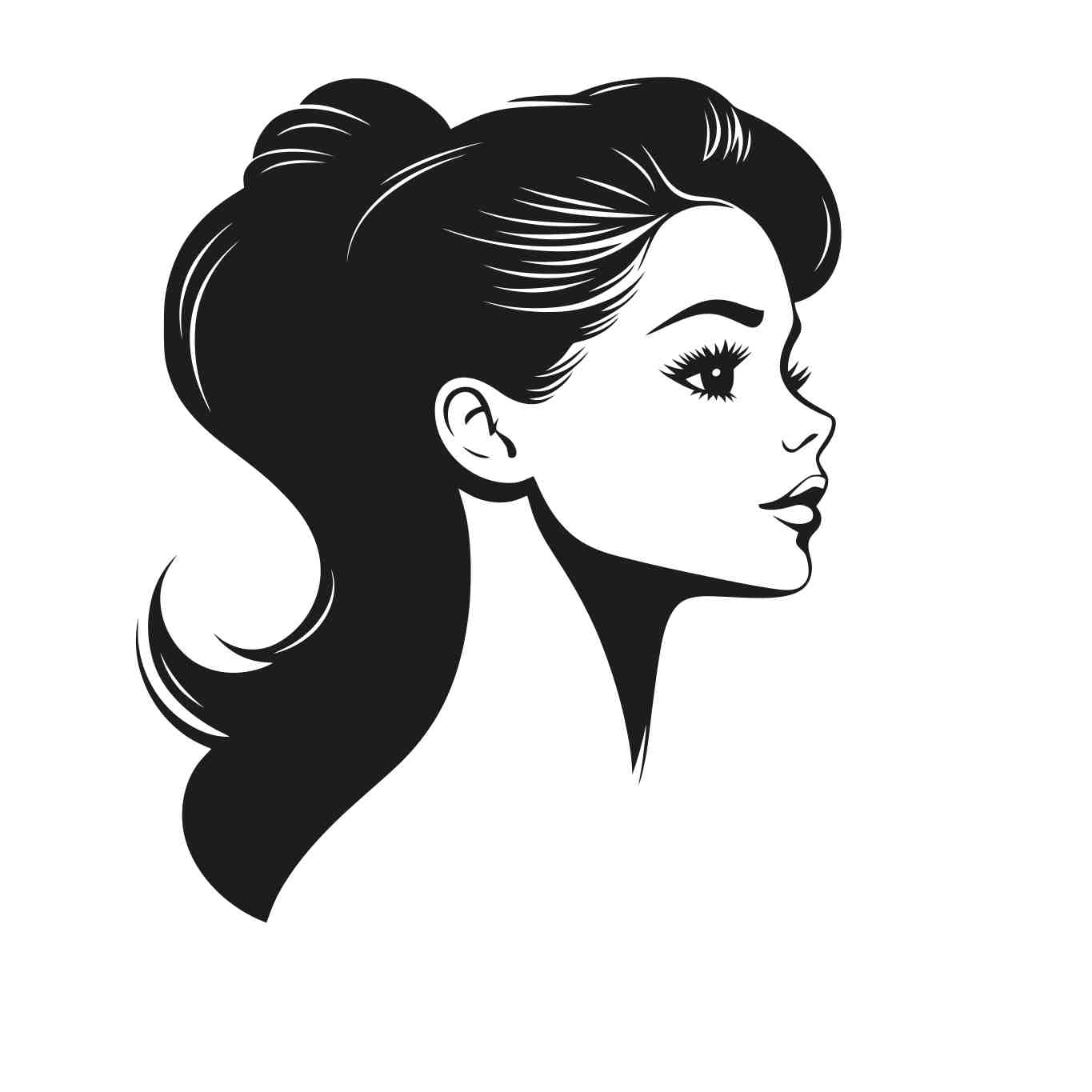 Elegant Silhouette of a Woman