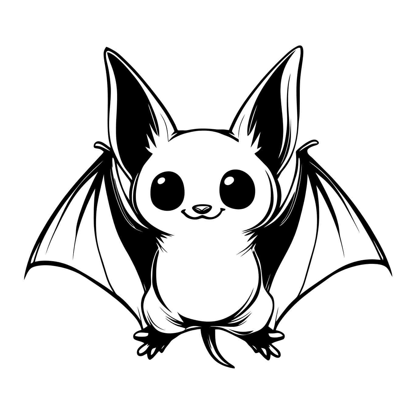 whimsical halloween bat illustration