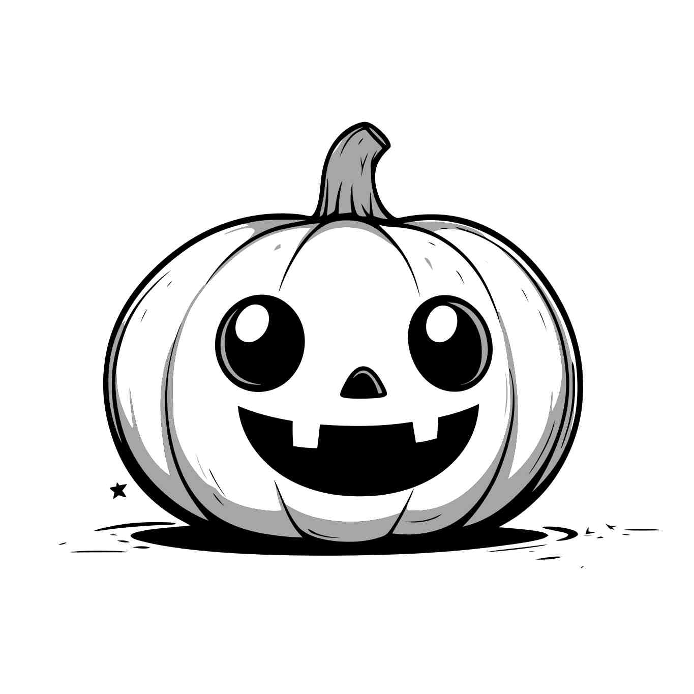 Whimsical Halloween Pumpkin Illustration