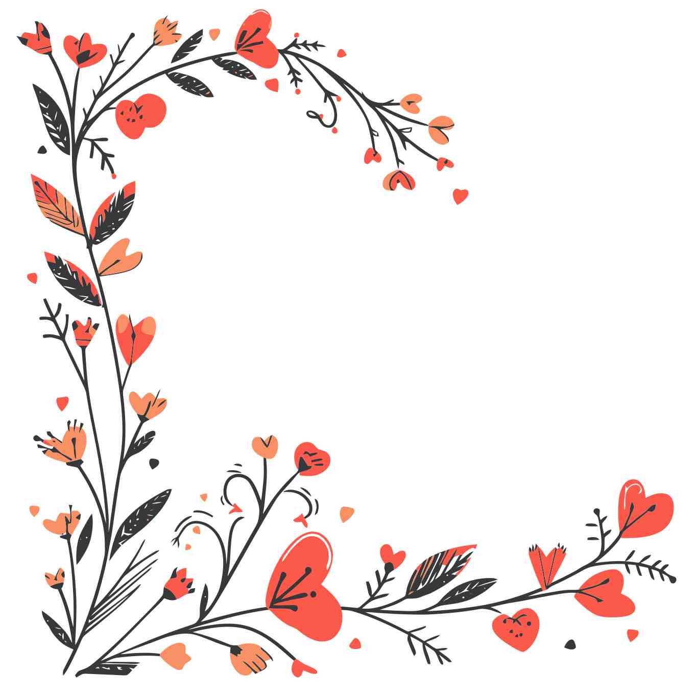 Whimsical Floral Frame Design