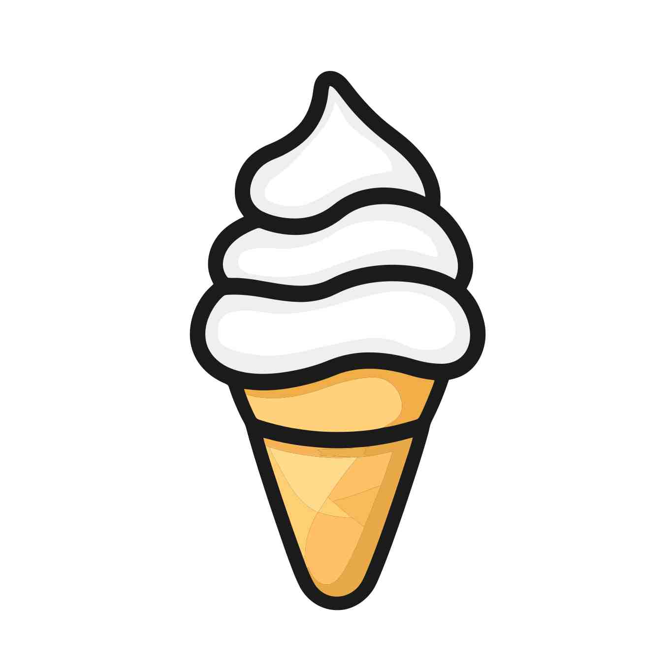 Vibrant Ice Cream Cone Illustration