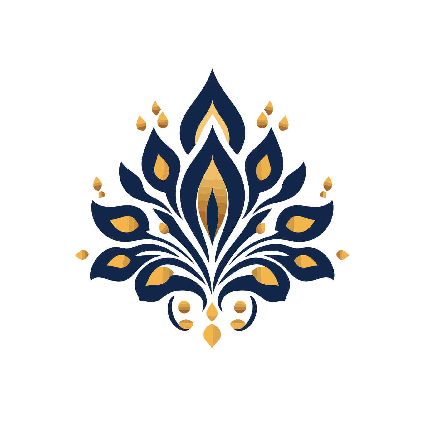 Elegant Navy Floral Logo Design