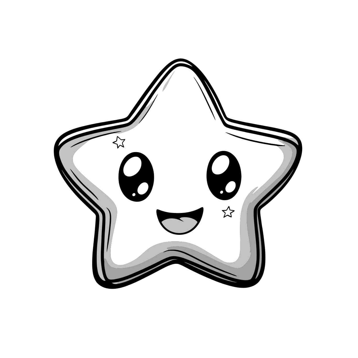 Cheerful Cartoon Star Illustration